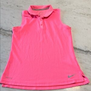 Nike Golf Neon Pink Sleeveless Dri-FIT Polo Tank